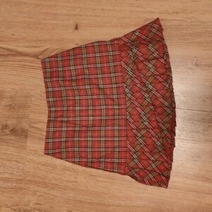 Ann Taylor orange plaid skirt